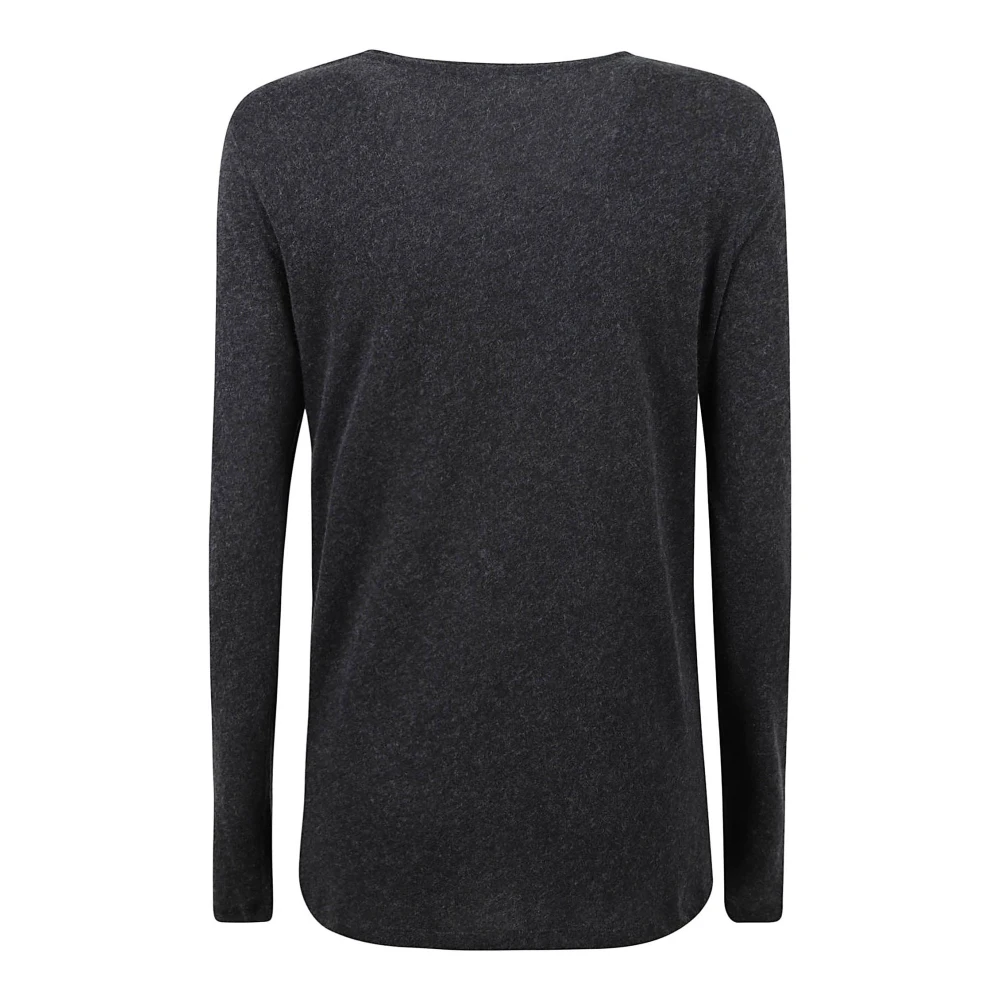 majestic filatures Antraciet Katoen Kasjmier T-shirts en Polos Gray Dames