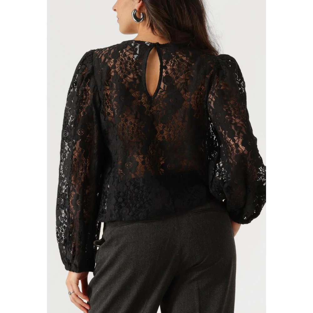 Object Zwarte Kantentop Ultiem Comfort Black Dames