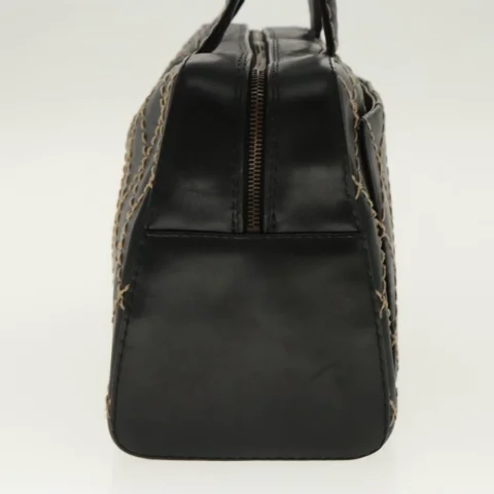 Chanel Vintage Pre-owned Leather handbags Black Dames