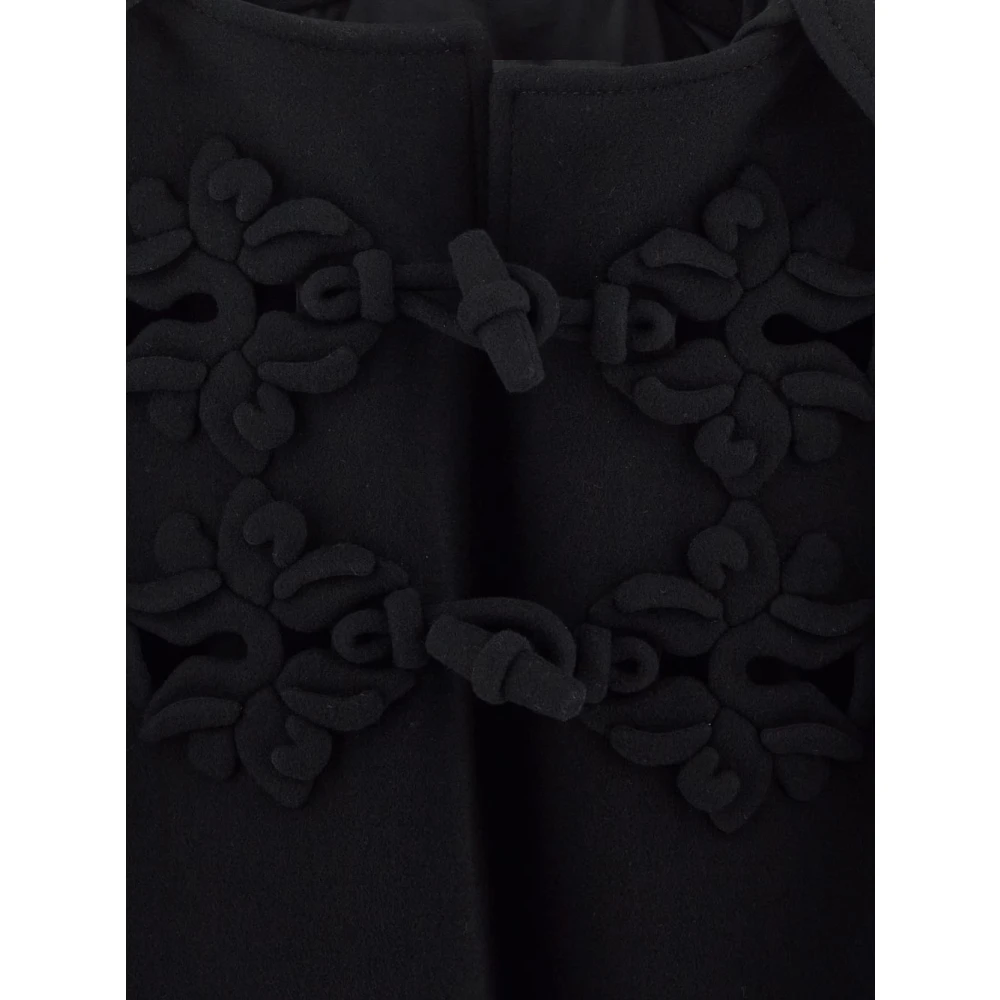 Valentino Garavani Warme Wollen Jas voor Stijlvolle Look Black Dames