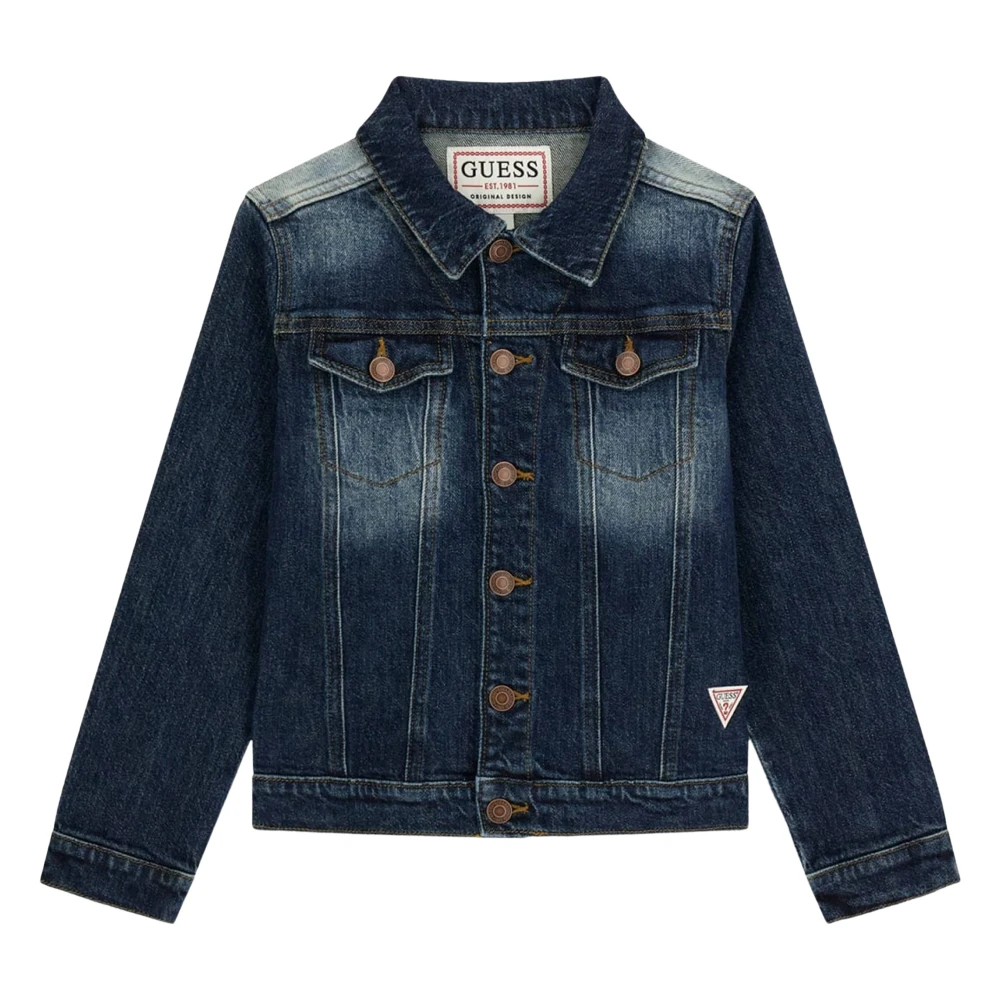 Guess Boys Blue Comfort Denim Jacket - Light Jackets - 12 Y - Kids