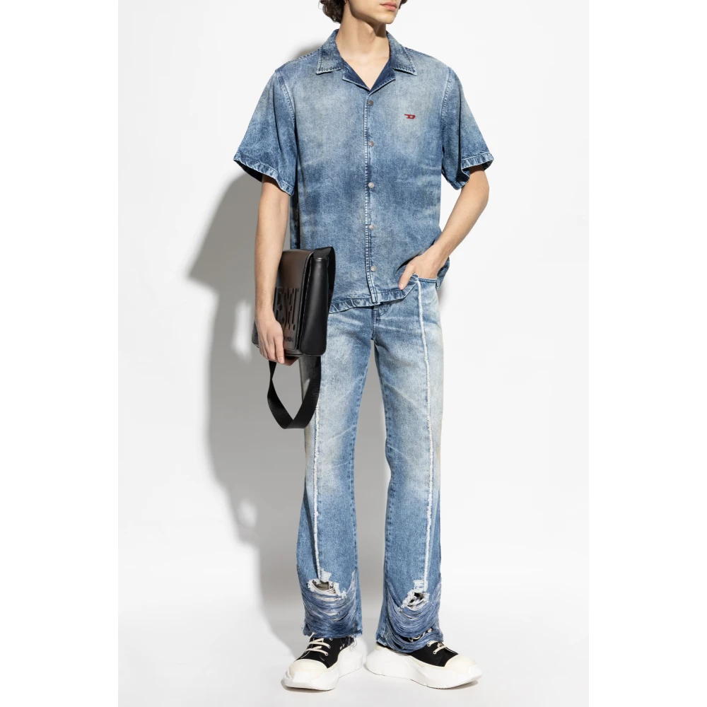 Diesel Denim overhemd Blue Heren