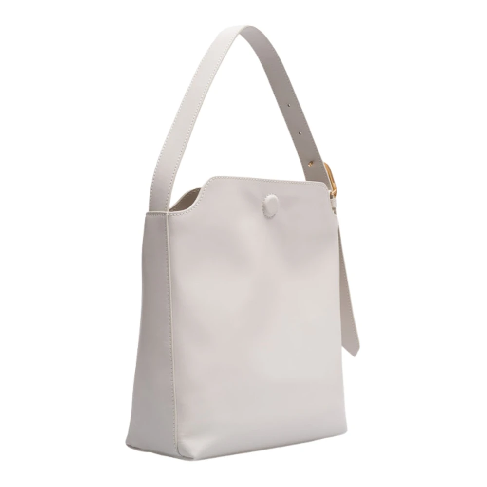 Twinset Jolie Hobo Tas van Glad Kalfsleer Gray Dames