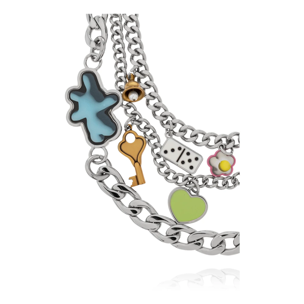 Marc Jacobs Messing ketting Gray Dames