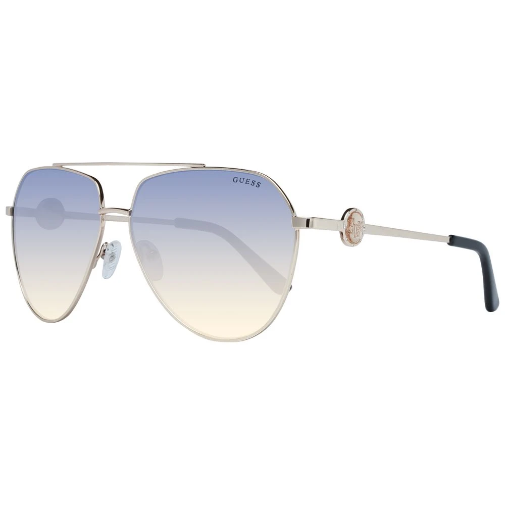 Guess Women's Yellow Sunglasses, One Size, Gold Aviator Sunglasses