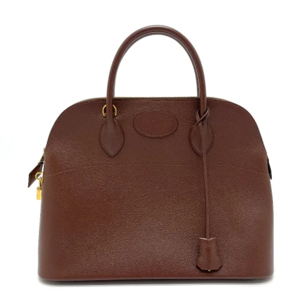 Hermès Vintage Pre-owned Leather handbags Brown Dames