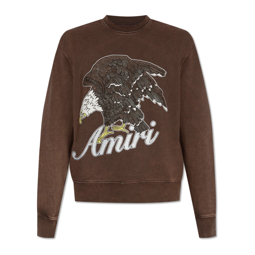 Amiri Sweatshirt met logo Brown Heren