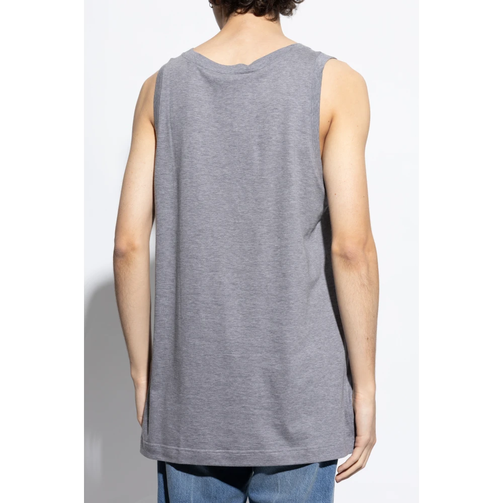 Dolce & Gabbana Mouwloos T-shirt Gray Heren