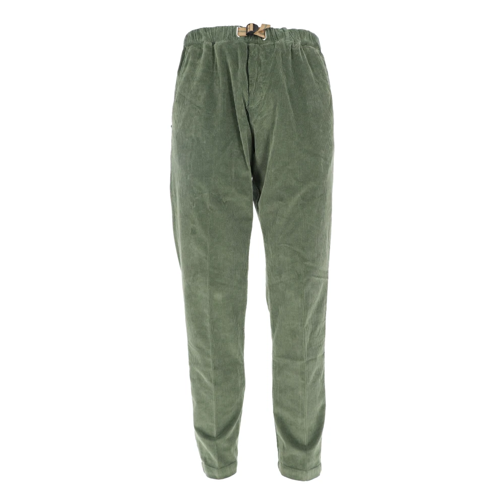 White Sand Corduroy Fluwelen Broek met Zakken Green Heren
