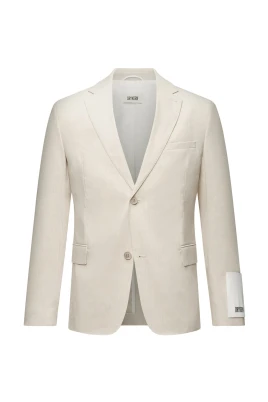Linne Blandning Beige Jacka