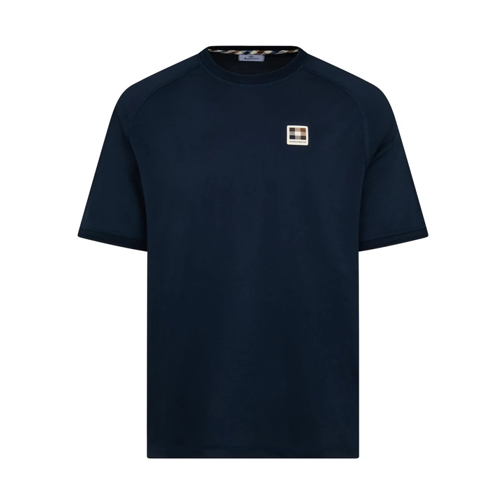 Aquascutum Men's Blue T-Shirts, S, Active T-Shirt