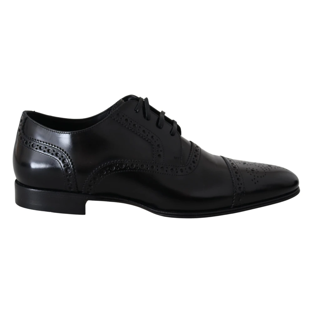 Dolce & Gabbana Men's Black Derby Formal Oxford Wingtip Shoes