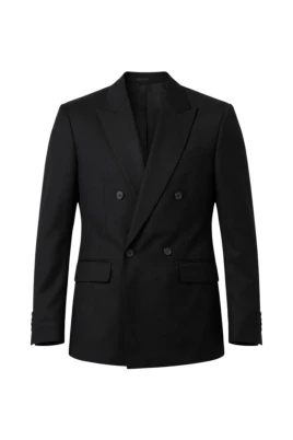 Double-Breasted Cady Blazer