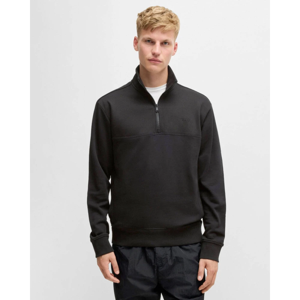 Boss Black Stijlvolle Sweatshirt Ze_Courduroy Black Heren