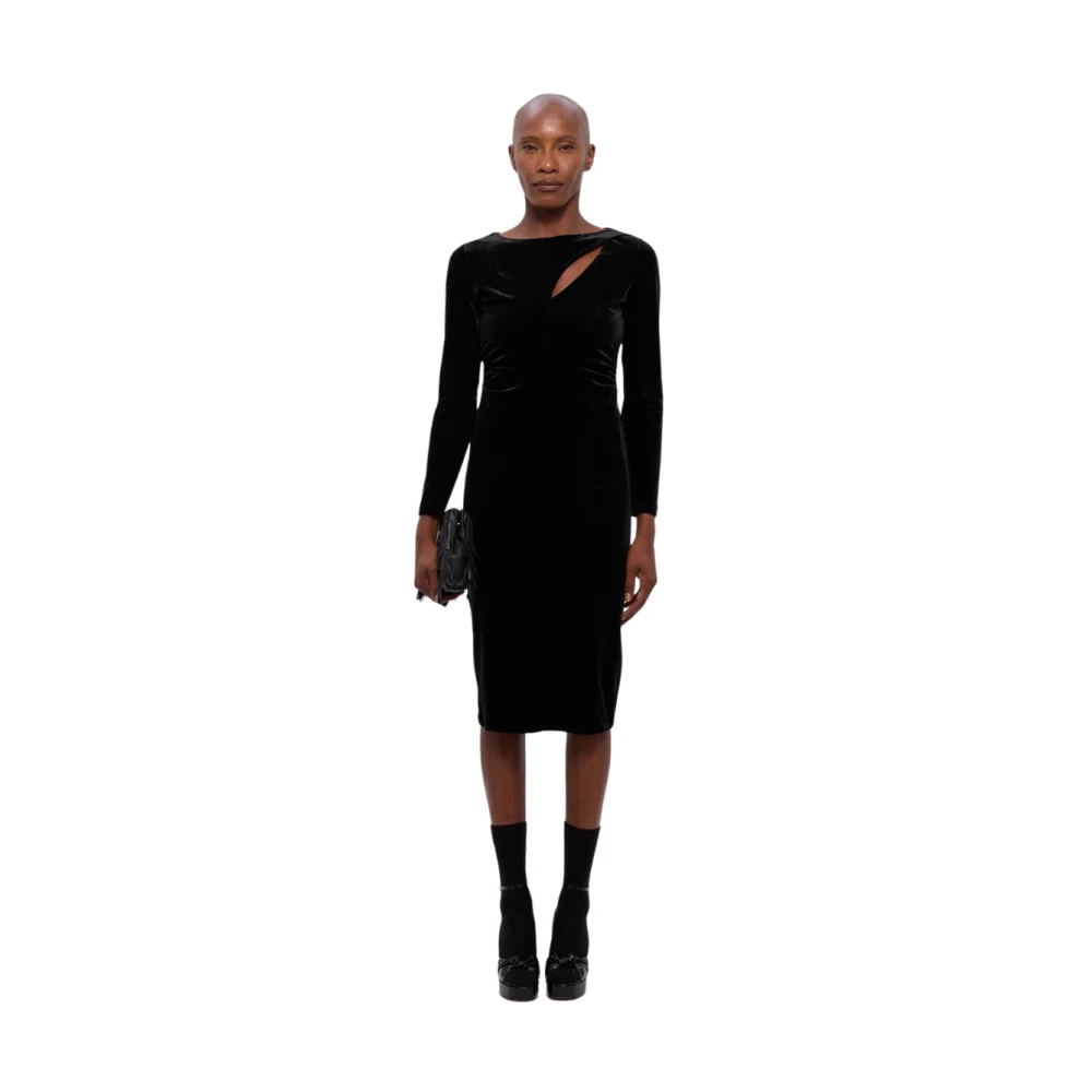 Armani Exchange Elegante Zwarte Jurk Black Dames