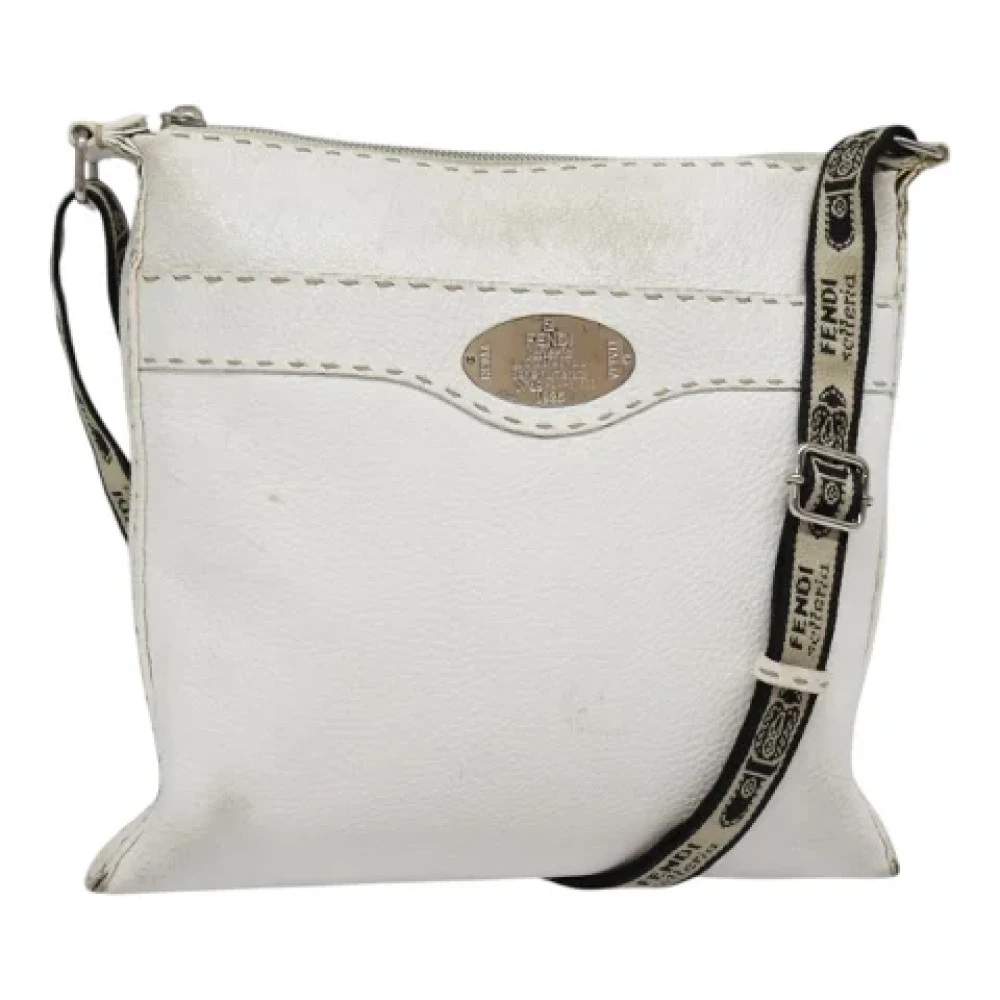 Fendi Vintage Pre-owned Leather fendi-bags Gray Dames