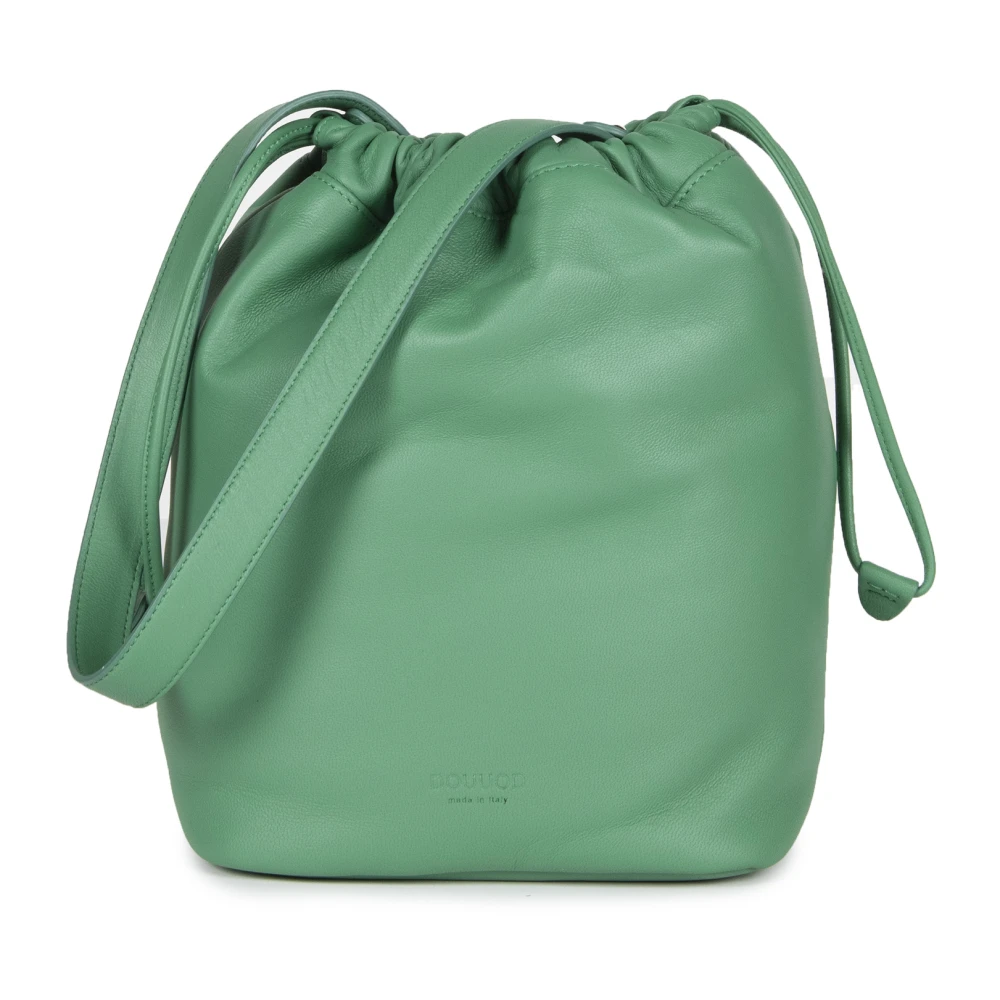 Douuod Woman Groene Bucket Bag met Verstelbaar Koord en Afneembare Schouderband Green Dames