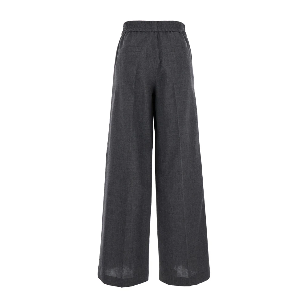 BRUNELLO CUCINELLI Elastische Riem Grijze Broek Gray Dames