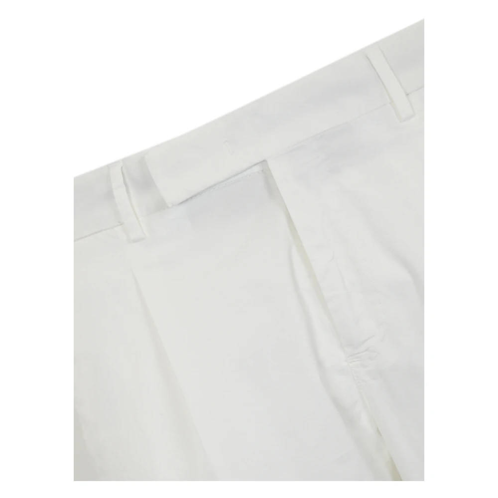 PT Torino Witte katoenen slim fit broek White Heren