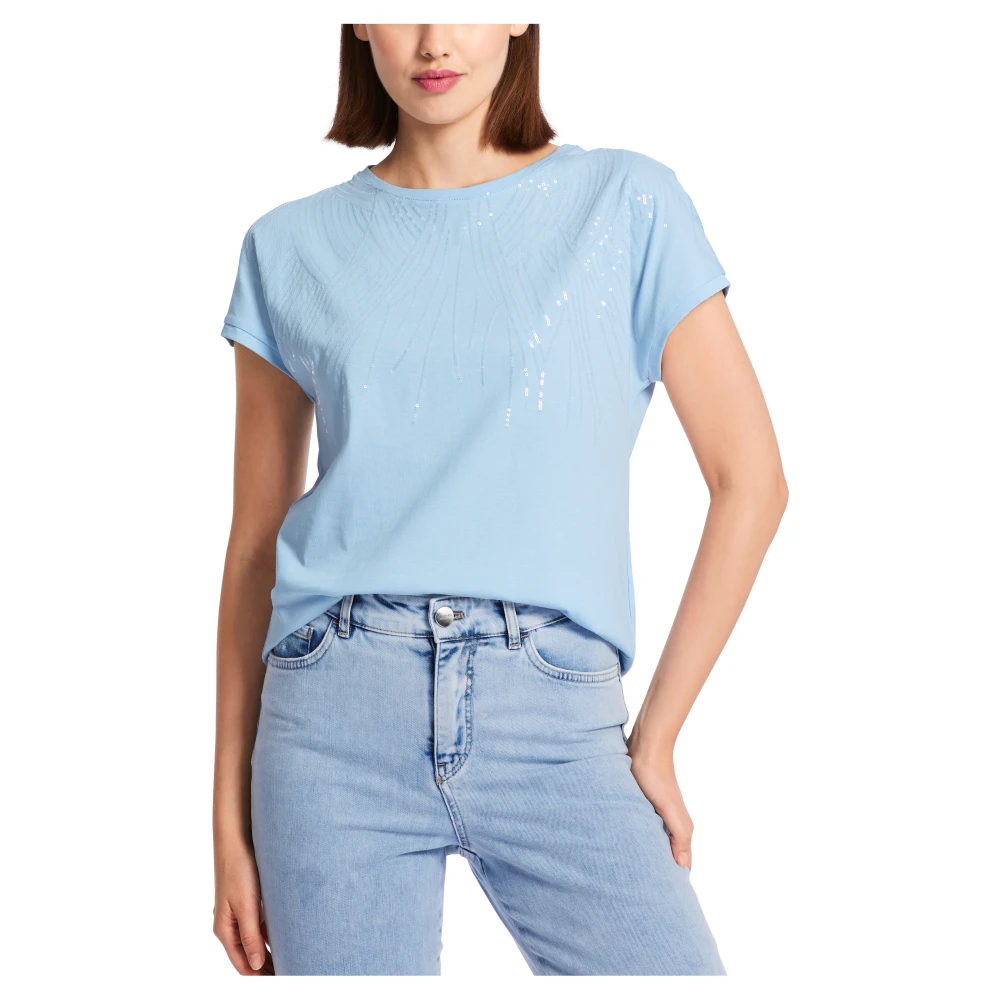 Marc Cain Paillet T-shirt Blue Dames