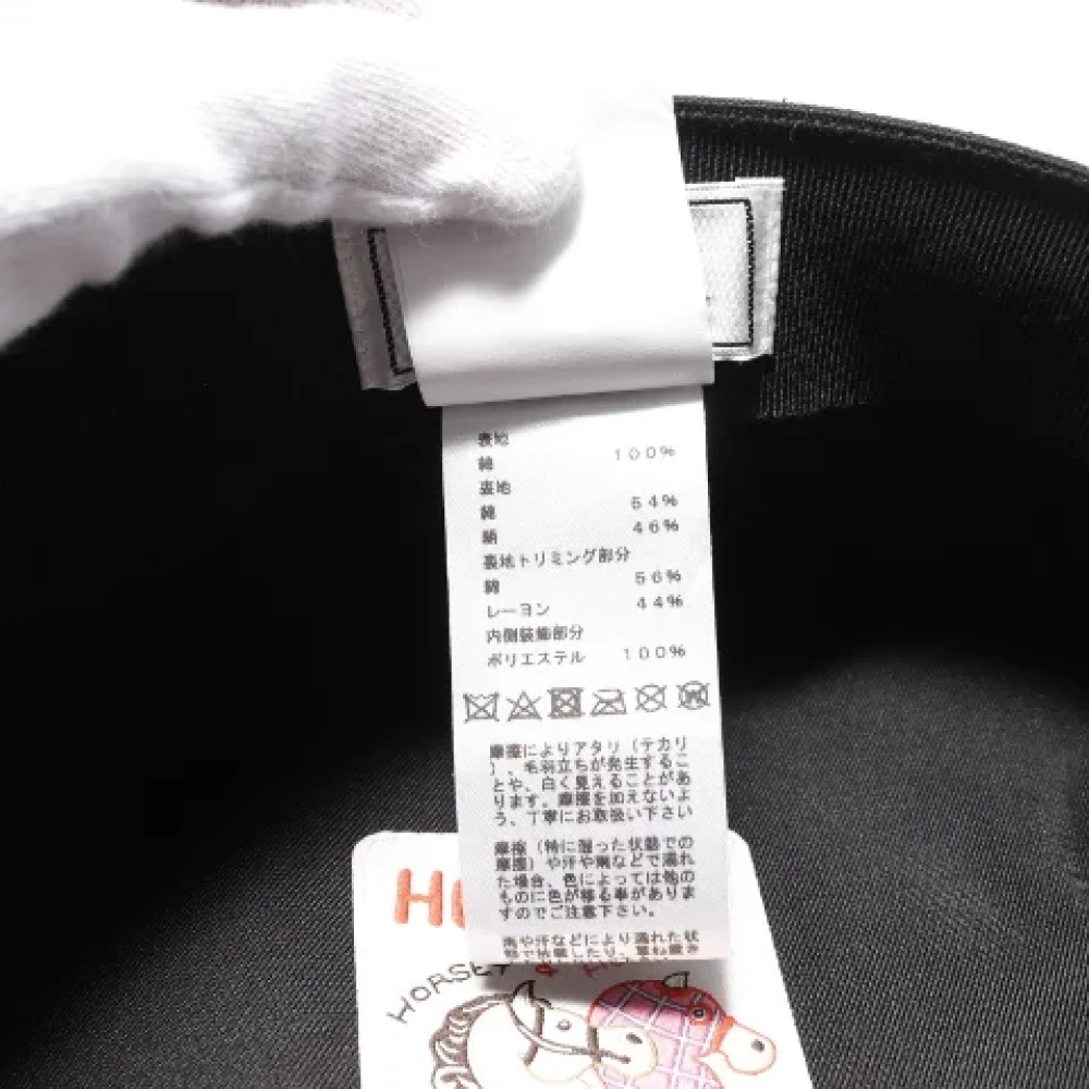 Hermès Vintage Pre-owned Cotton hats Black Dames