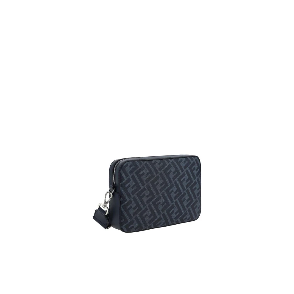 Fendi Stijlvolle cameratas met dubbele compartimenten Blue Heren