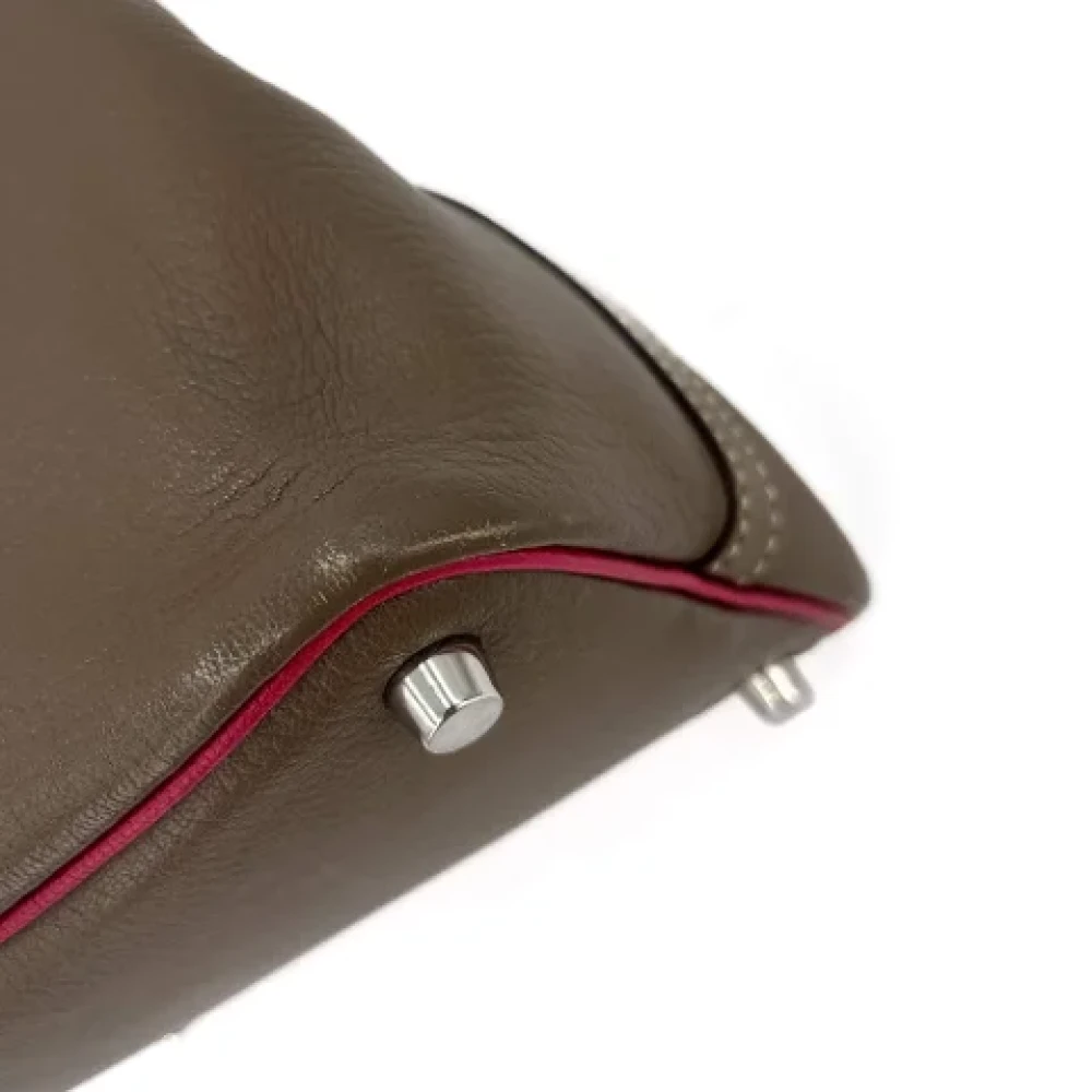 Hermès Vintage Pre-owned Leather handbags Gray Dames