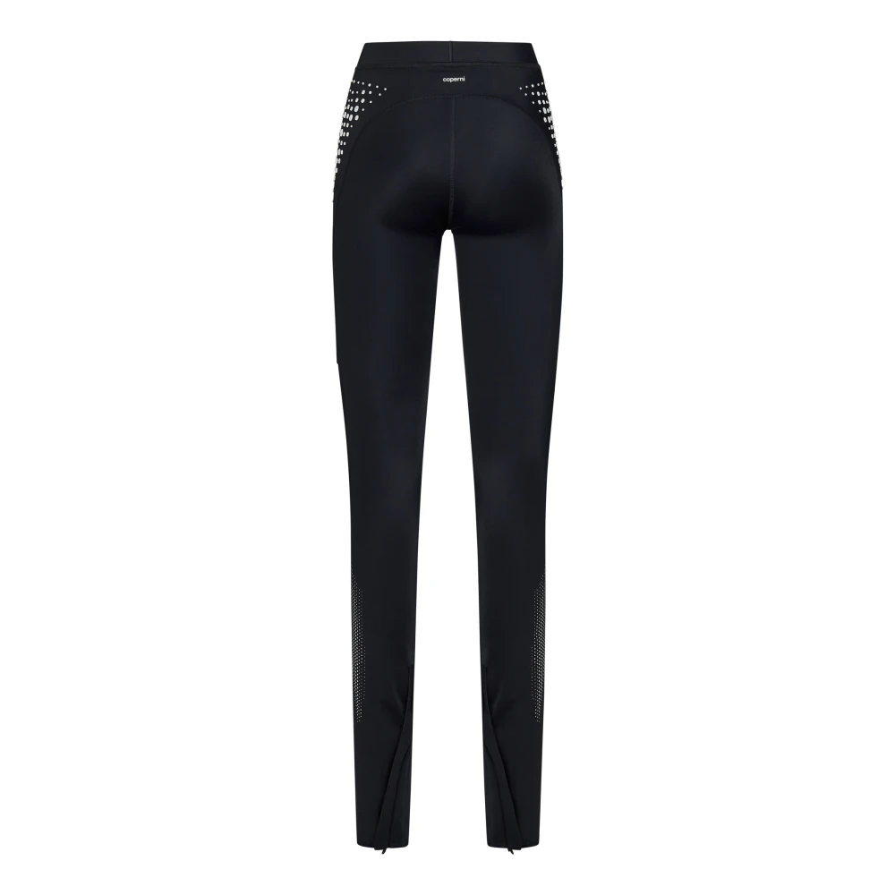 Coperni Zwarte Leggings met Reflecterende Accenten Black Dames