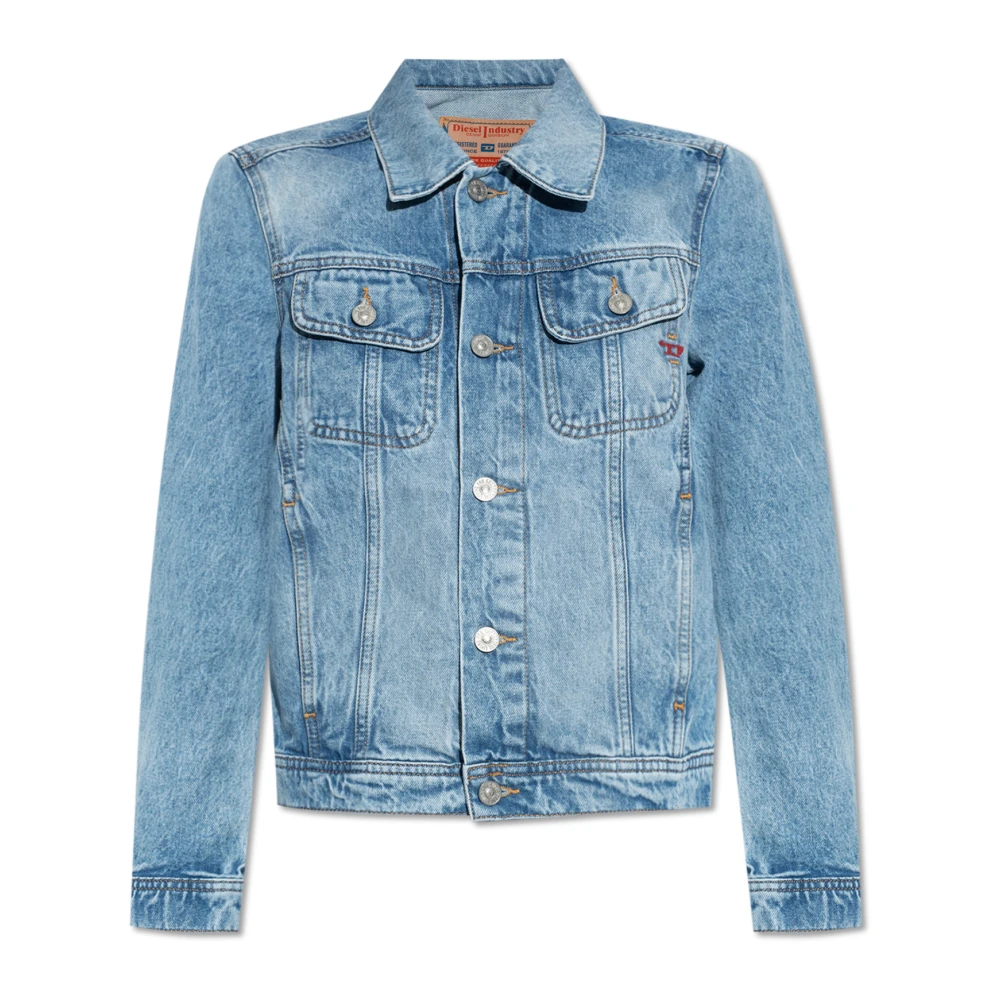 Diesel Vrouw Blauw Jassen Dames, S, Denim, De-Bonny Denim Jas