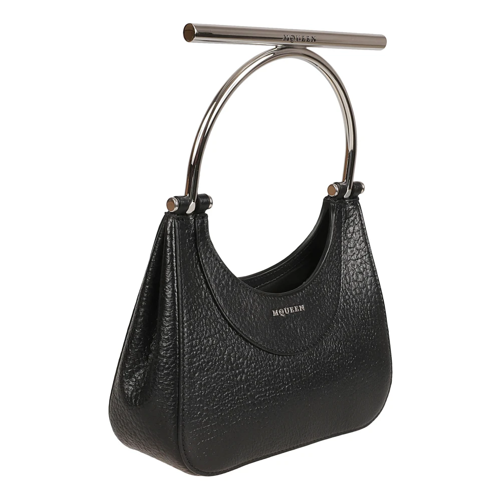 alexander mcqueen Zwarte Mini Cross-Bar Tassen Black Dames