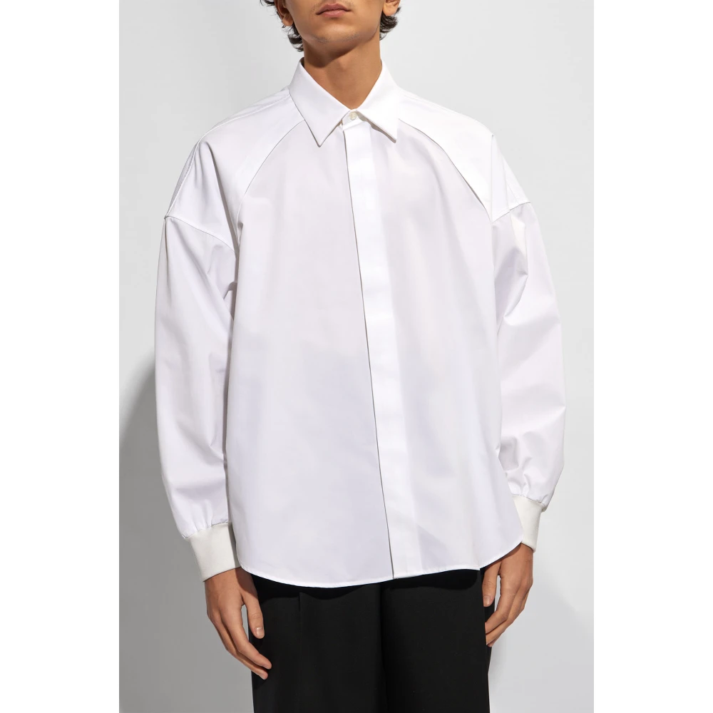 alexander mcqueen Overhemd met verborgen knoopsluiting White Heren