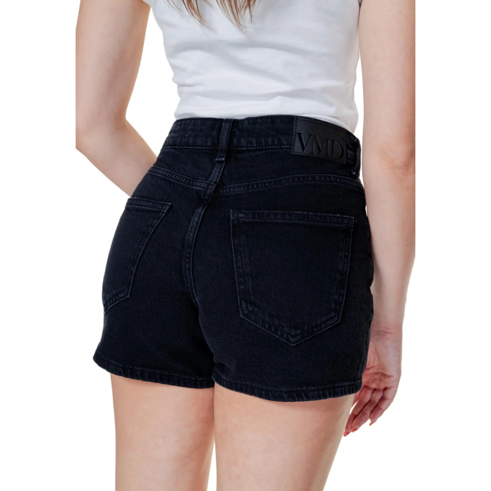 Vero Moda Zwarte Katoenen Dames Shorts Eenvoudige Stijl Black Dames