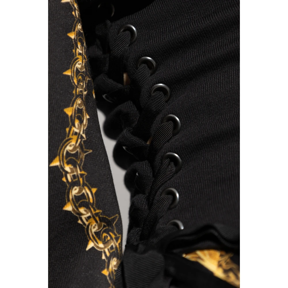 Versace Jeans Couture Gestreepte trui Black Dames