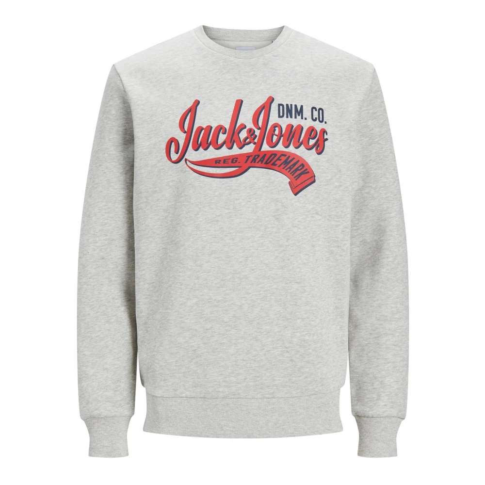 Jack & jones Logo Print Sweatshirt Pullover White Heren