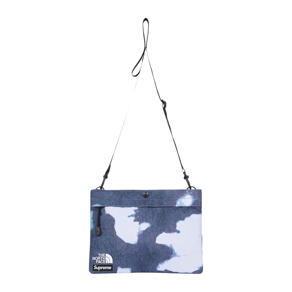 Supreme Limited Edition Denim Print Schoudertas Blue Dames