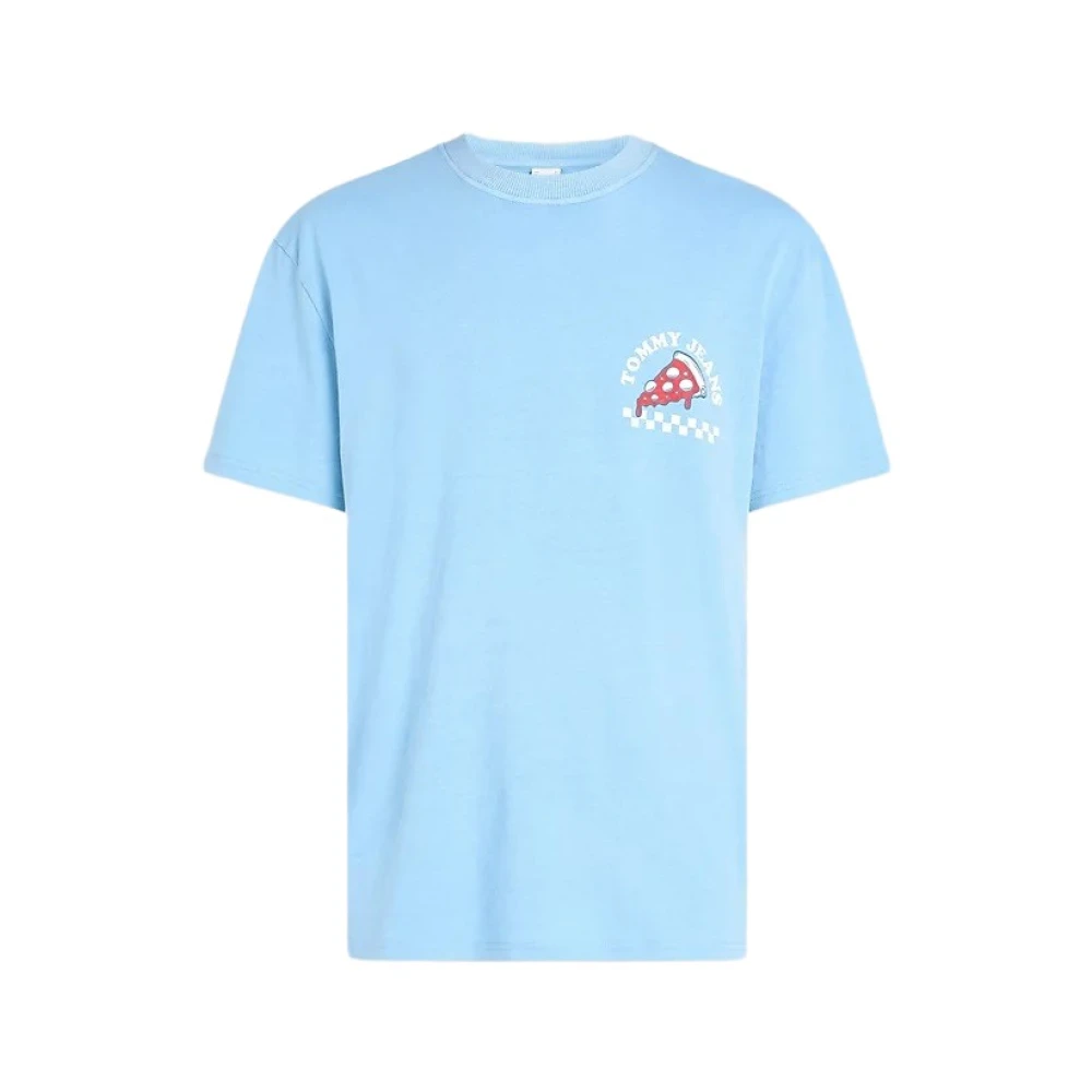 Tommy Jeans Grafische Print Unisex T-Shirt Blue Heren