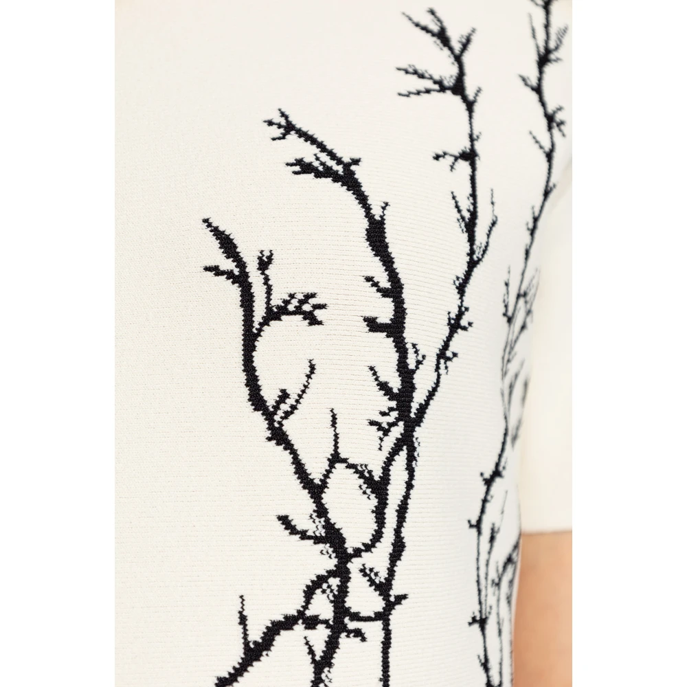 alexander mcqueen Jurk met decoratief patroon Beige Dames