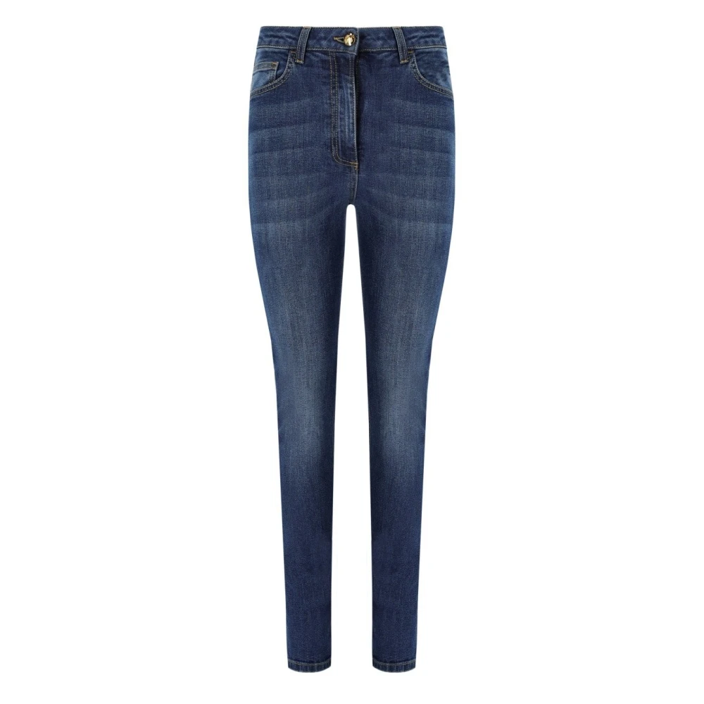 Elisabetta Franchi Blauwe Skinny Jeans Blue Dames