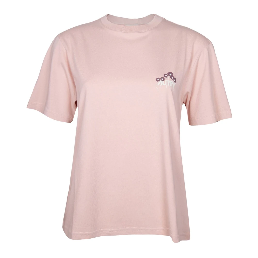 Autry T-shirt van katoen met bloemenprint Pink Dames