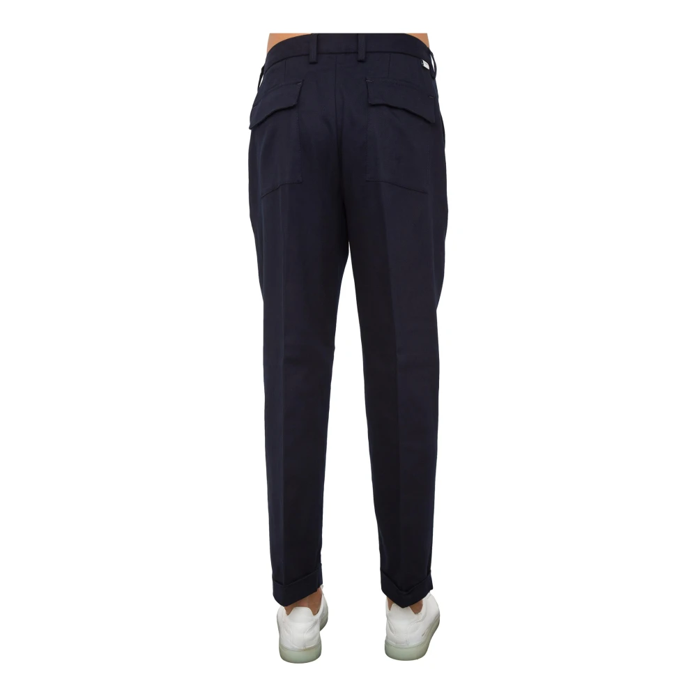 Paolo Pecora Blauwe Stoffen Broek Stijlvol Model Blue Heren