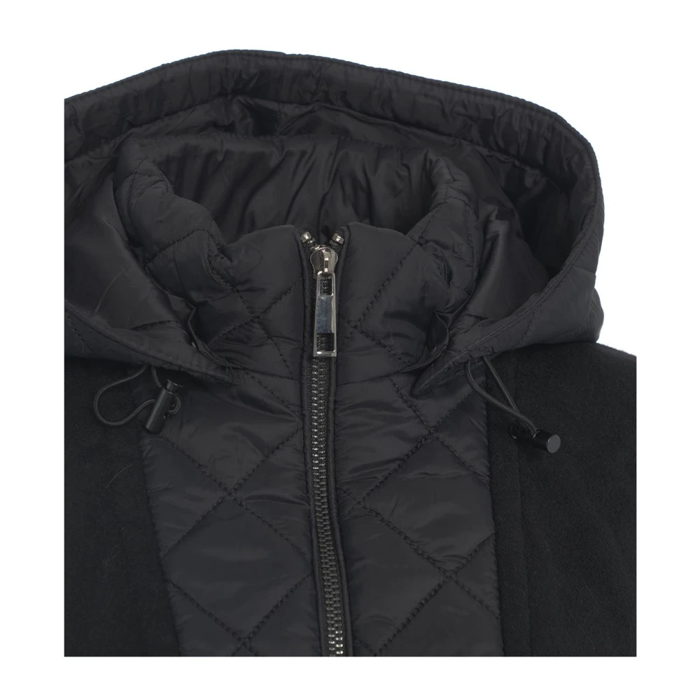 Blugirl Zwarte wollen cape met capuchon Black Dames