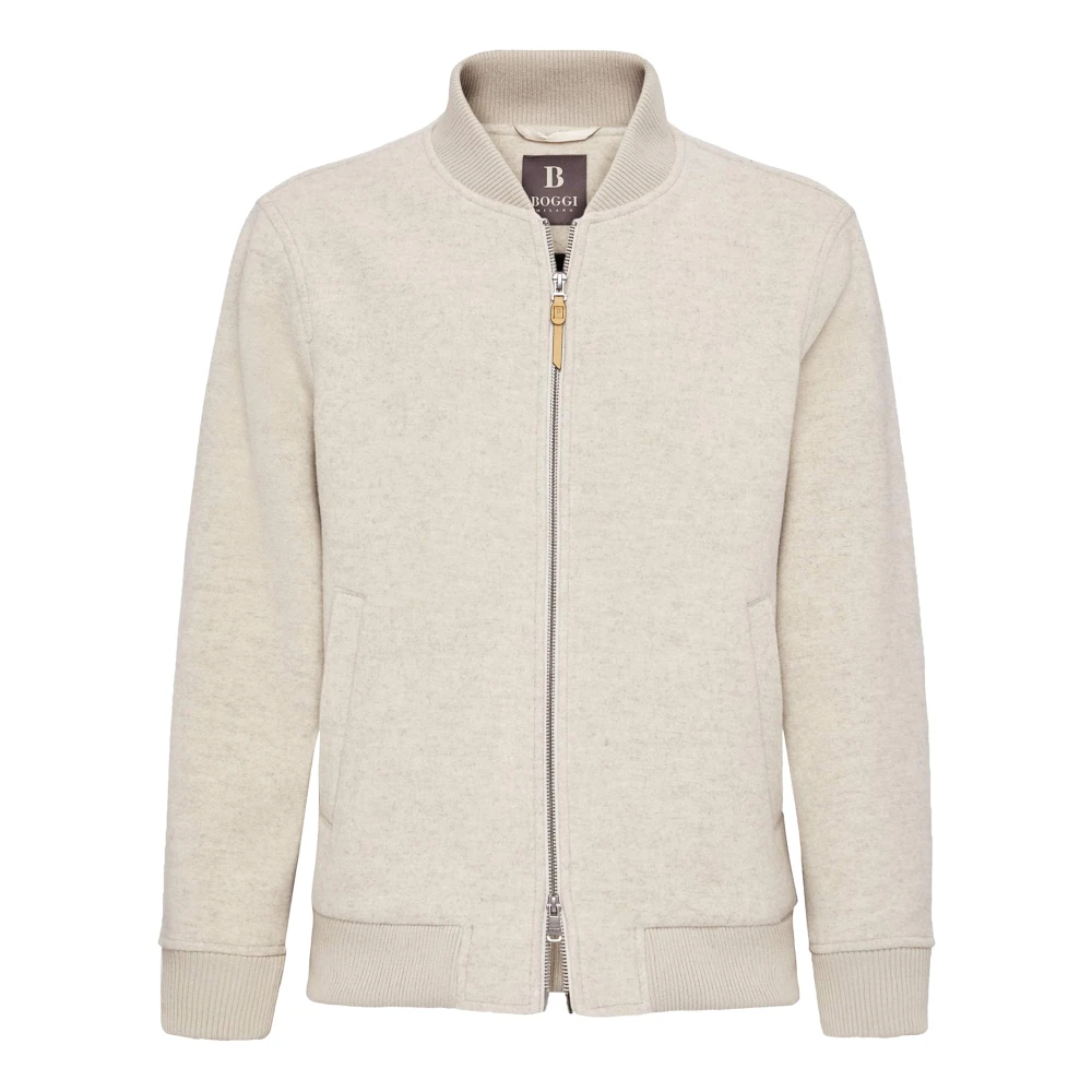 Boggi Milano Bomberjack van gewatteerde wol Beige Heren