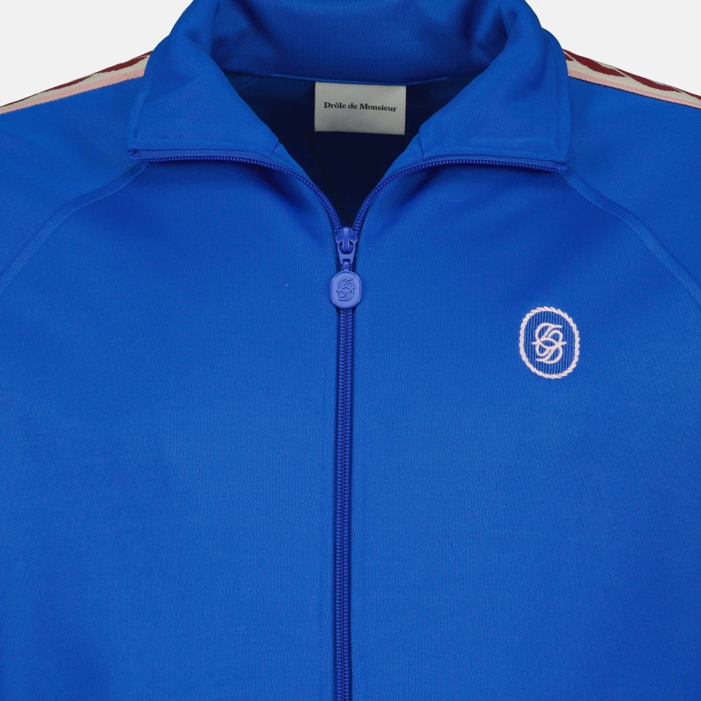 Drole de Monsieur Blauwe Track Geweven Jas Lente-Zomer 2025 Blue Heren