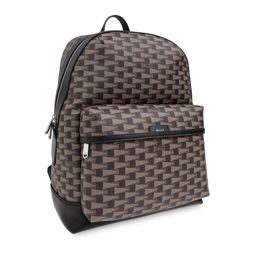 Bally Rugzak met bedrukt logo Brown Heren