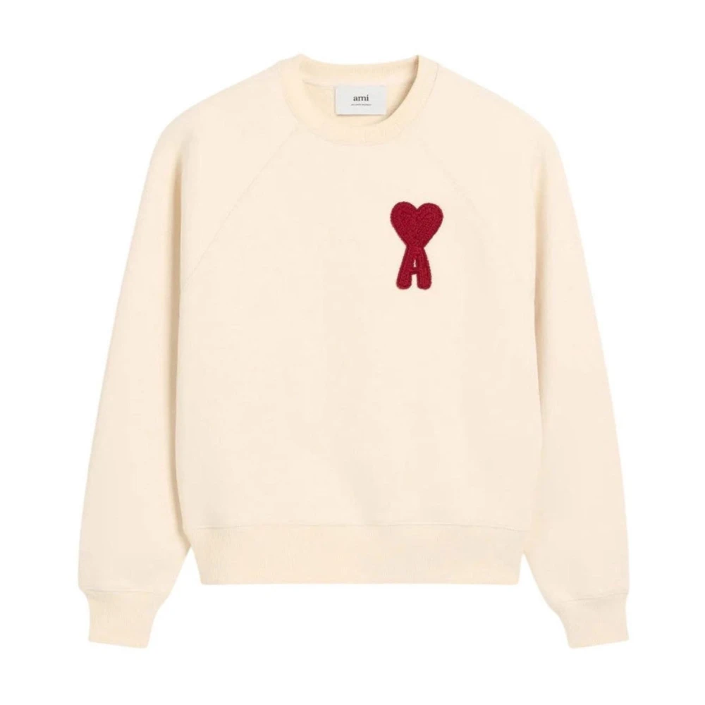 Ami Paris Uomo Beige Felpe, L, New,