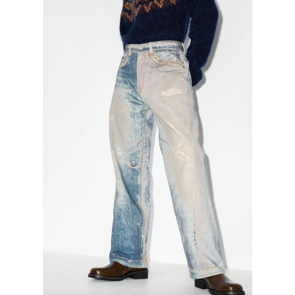 Our Legacy Digital Denim Print Jeans Blue Heren