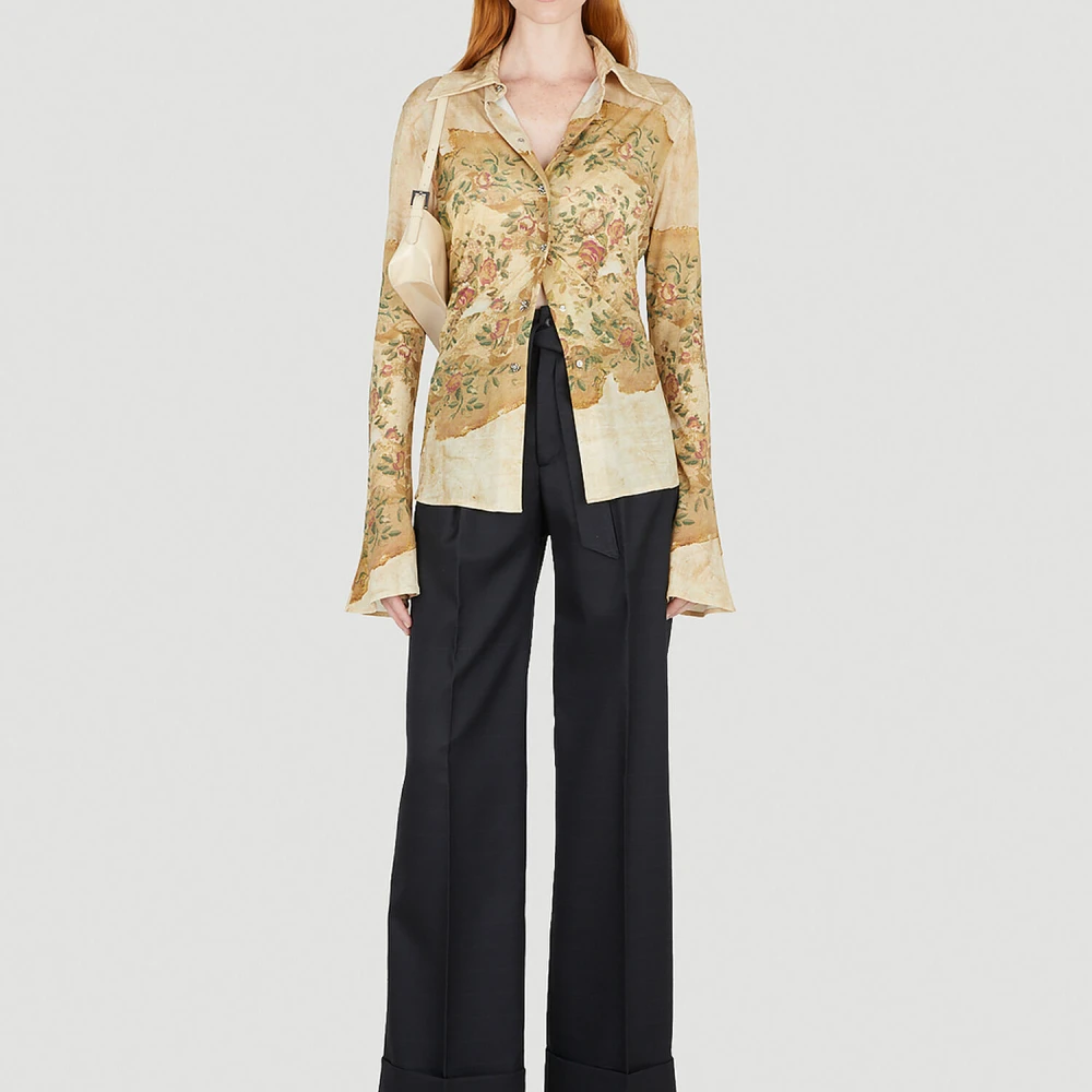 Capasa Milano Moderne Pinstripe Wollen Broek Black Dames