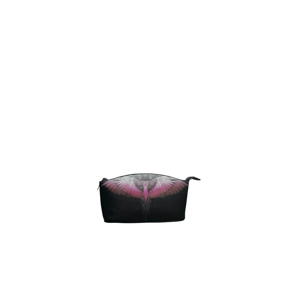 Marcelo Burlon Unisex Black Toilet Bags, One Size, Clutch