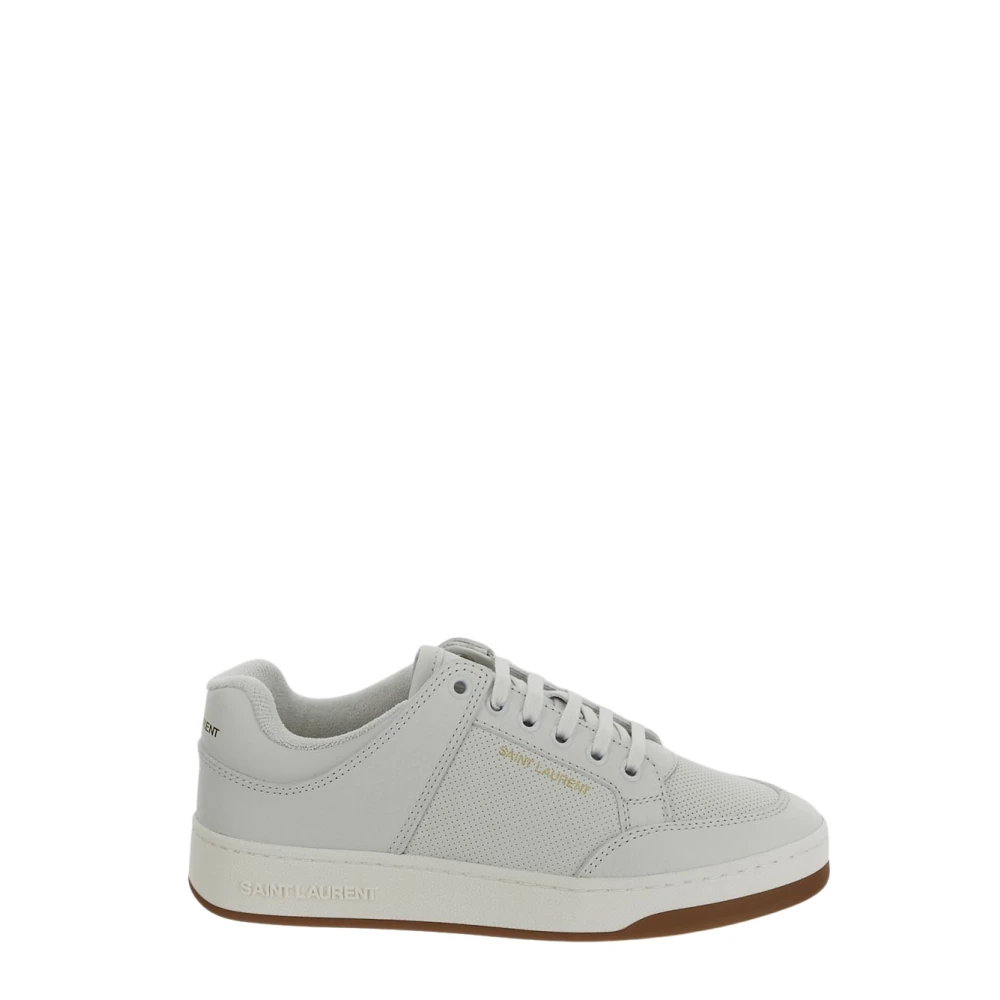 Saint Laurent Leren Sneaker White Dames