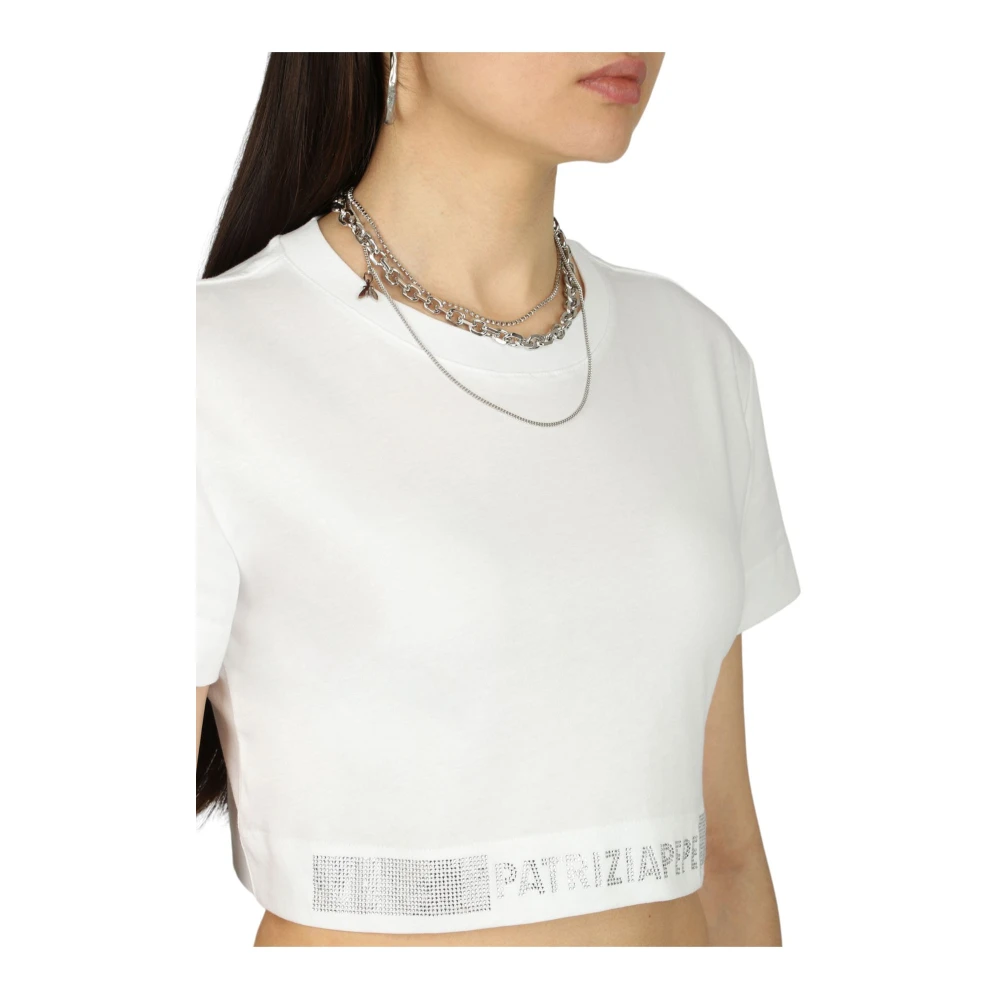 PATRIZIA PEPE Korte Mouw T-shirt White Dames
